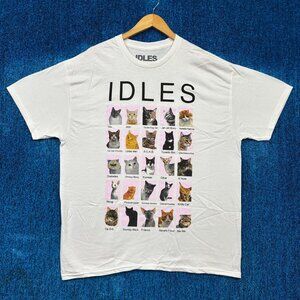 Idles TANGK Album Cats Names Artwork Dance Punk Band Tee XL